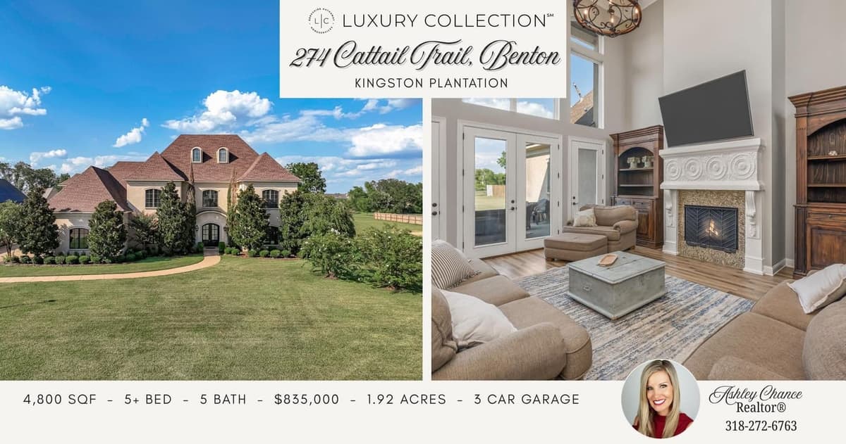 Recent listing marketing for a Benton-area home